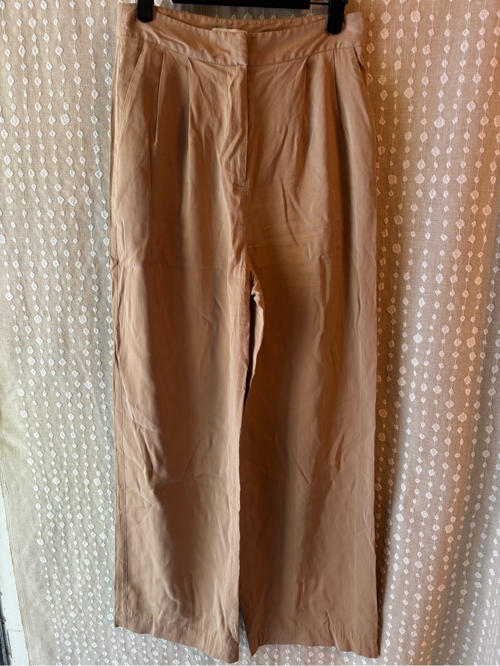Gianni Bini Camel-Tan High-Waist Wide Leg Pants